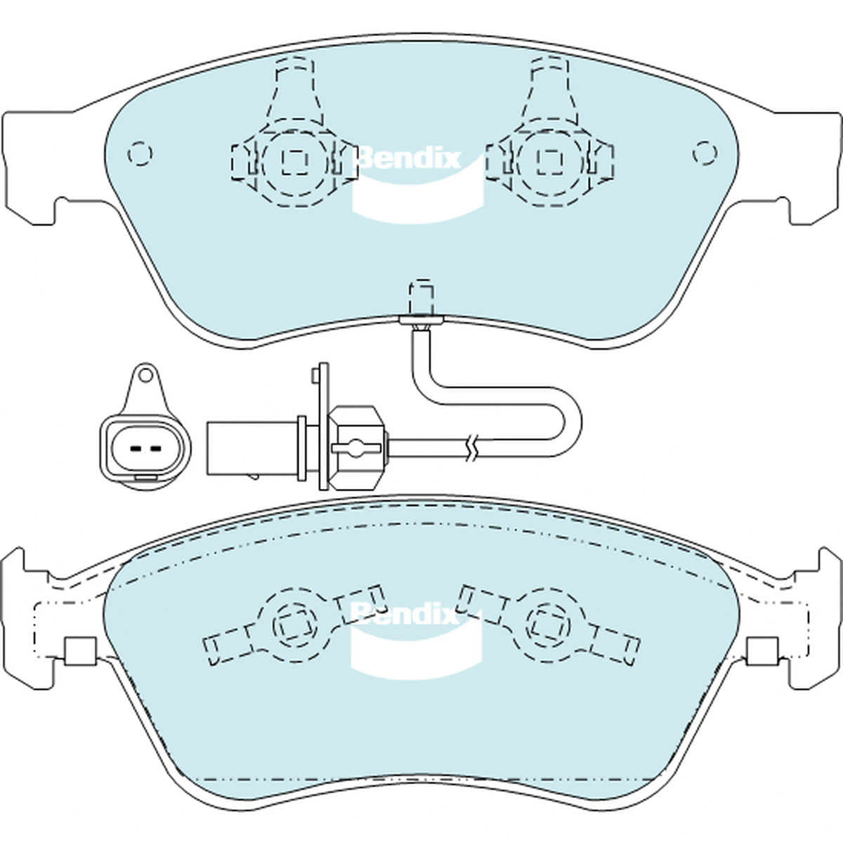 Bendix EURO Brake Pad Set Front DB2202 EURO+