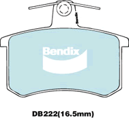 Bendix EURO Brake Pad Set Rear DB222 EURO+
