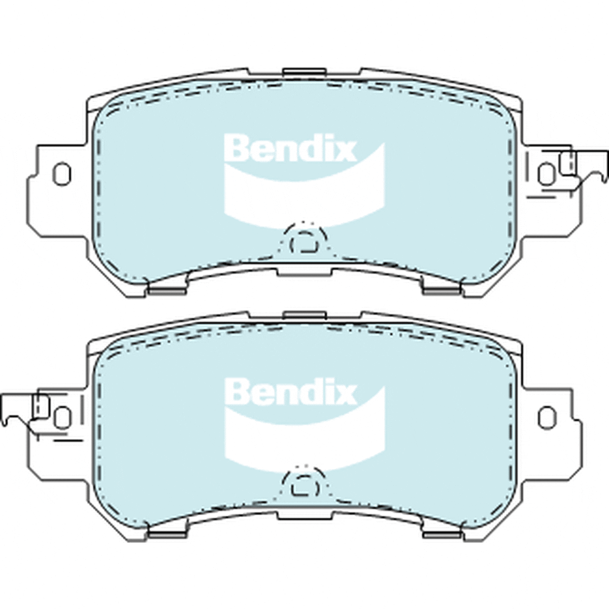 Bendix 4x4 Brake Pad Set Rear DB2227 -4WD