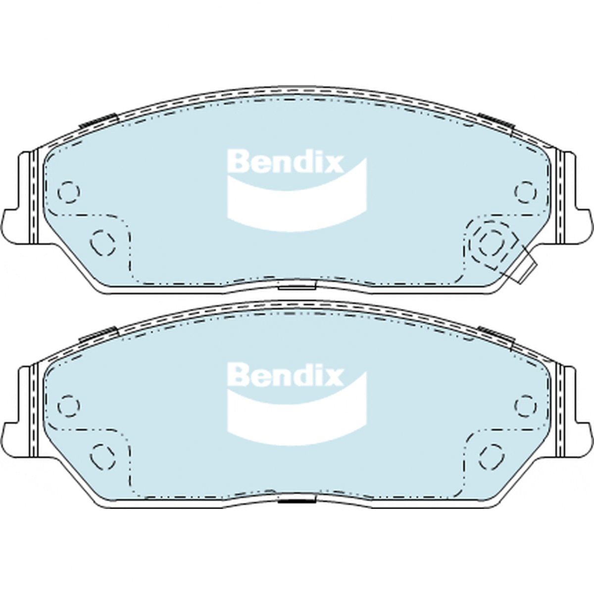 Bendix General CT Brake Pad Set Front DB2243 GCT