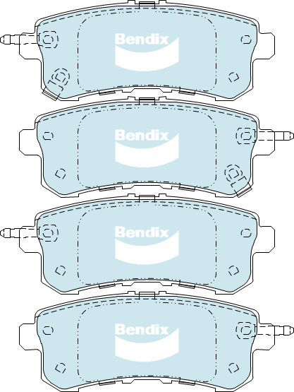 Bendix 4x4 Brake Pad Set Rear DB2244 -4WD