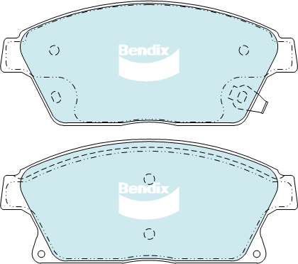 Bendix General CT Brake Pad Set Front DB2268 GCT