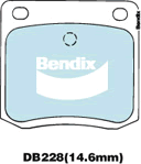 Bendix General CT Brake Pad Set Rear DB228 GCT