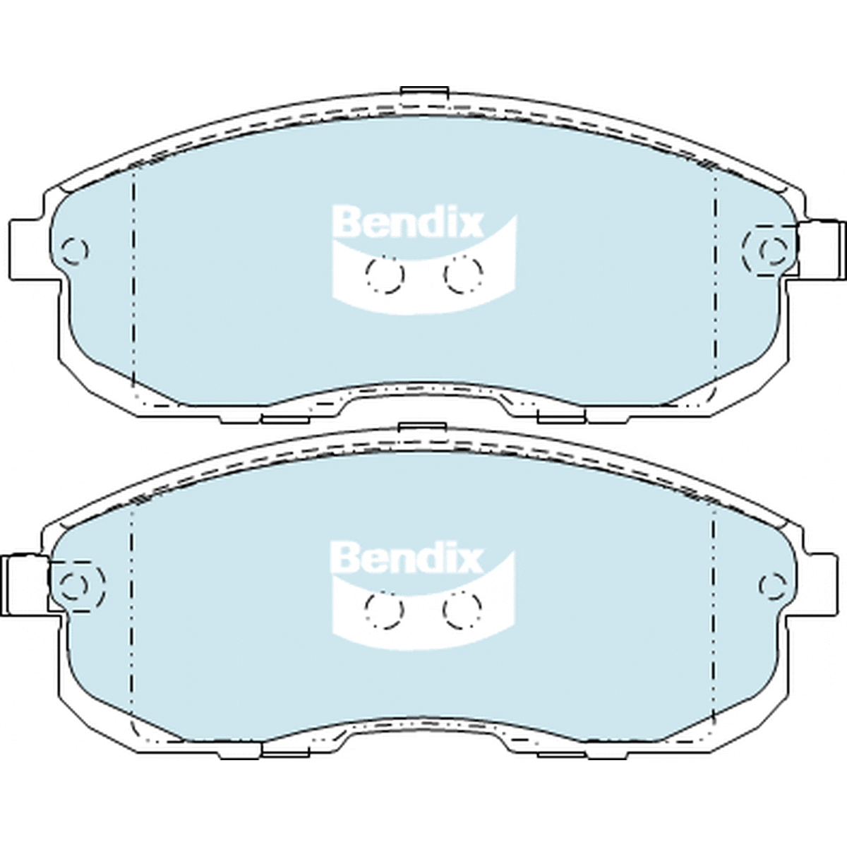 Bendix General CT Brake Pad Set Front DB2287 GCT