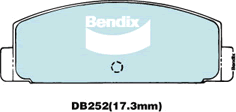 Bendix General CT Brake Pad Set Rear DB252 GCT