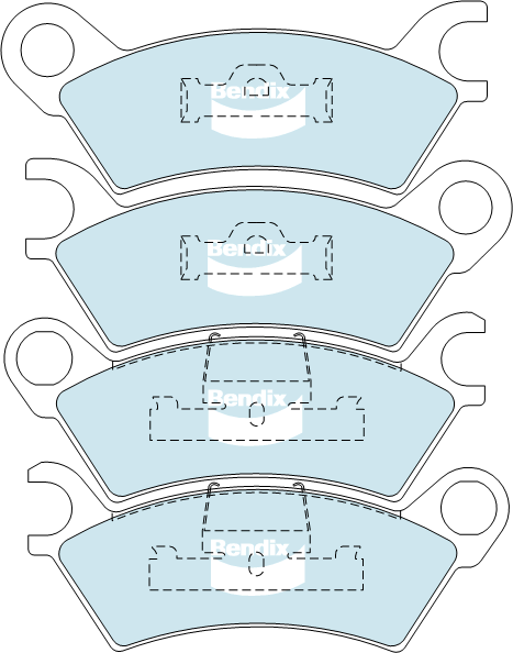 Bendix General CT Brake Pad Set Front DB278 GCT