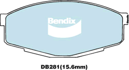 Bendix General CT Brake Pad Set Front DB281 GCT