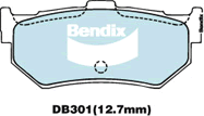Bendix General CT Brake Pad Set Rear DB301 GCT