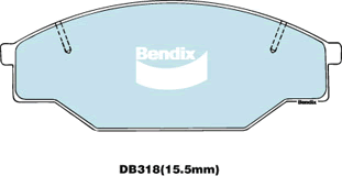 Bendix 4x4 Brake Pad Set Front DB318 -4WD