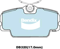 Bendix General CT Brake Pad Set Front DB320 GCT