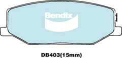 Bendix General CT Brake Pad Set Front DB403 GCT