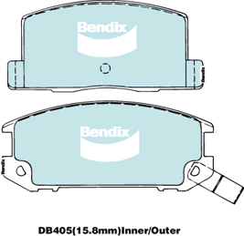 Bendix General CT Brake Pad Set Rear DB405 GCT
