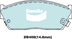 Bendix General CT Brake Pad Set Front DB408 GCT