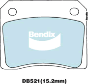 Bendix General CT Brake Pad Set Rear DB521 GCT
