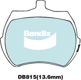 Bendix General CT Brake Pad Set Front DB815 GCT