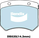 Bendix General CT Brake Pad Set Front DB820 GCT