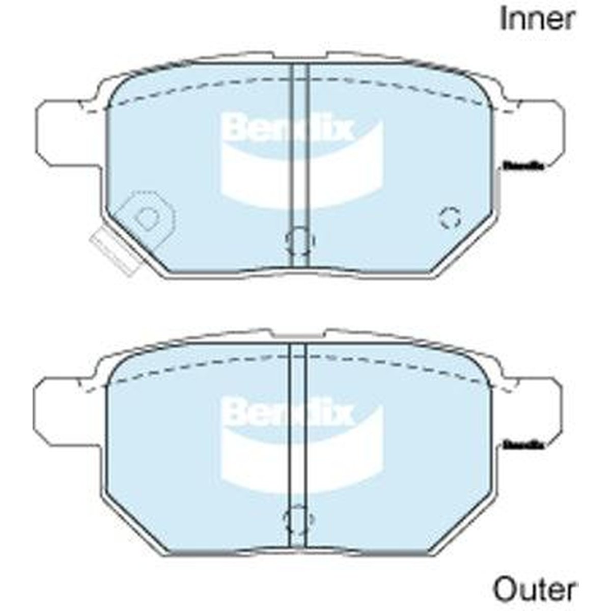 Bendix EV Hybrid Brake Pad Rear SET DB1786  EV