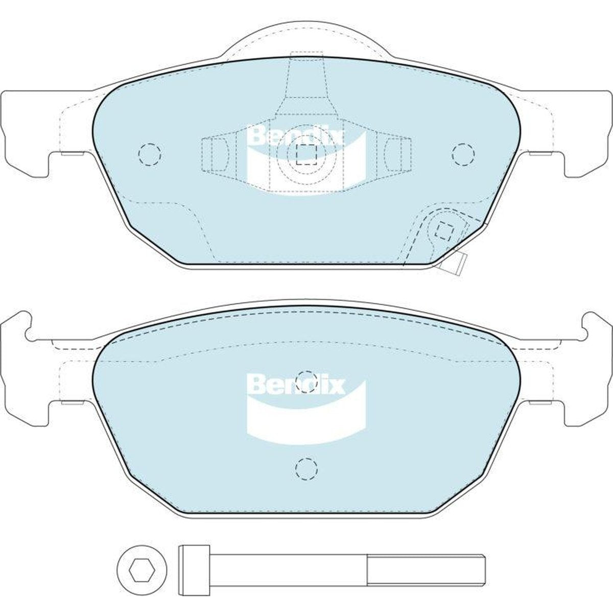 Bendix General CT Brake Pad Set Front DB2308 GCT