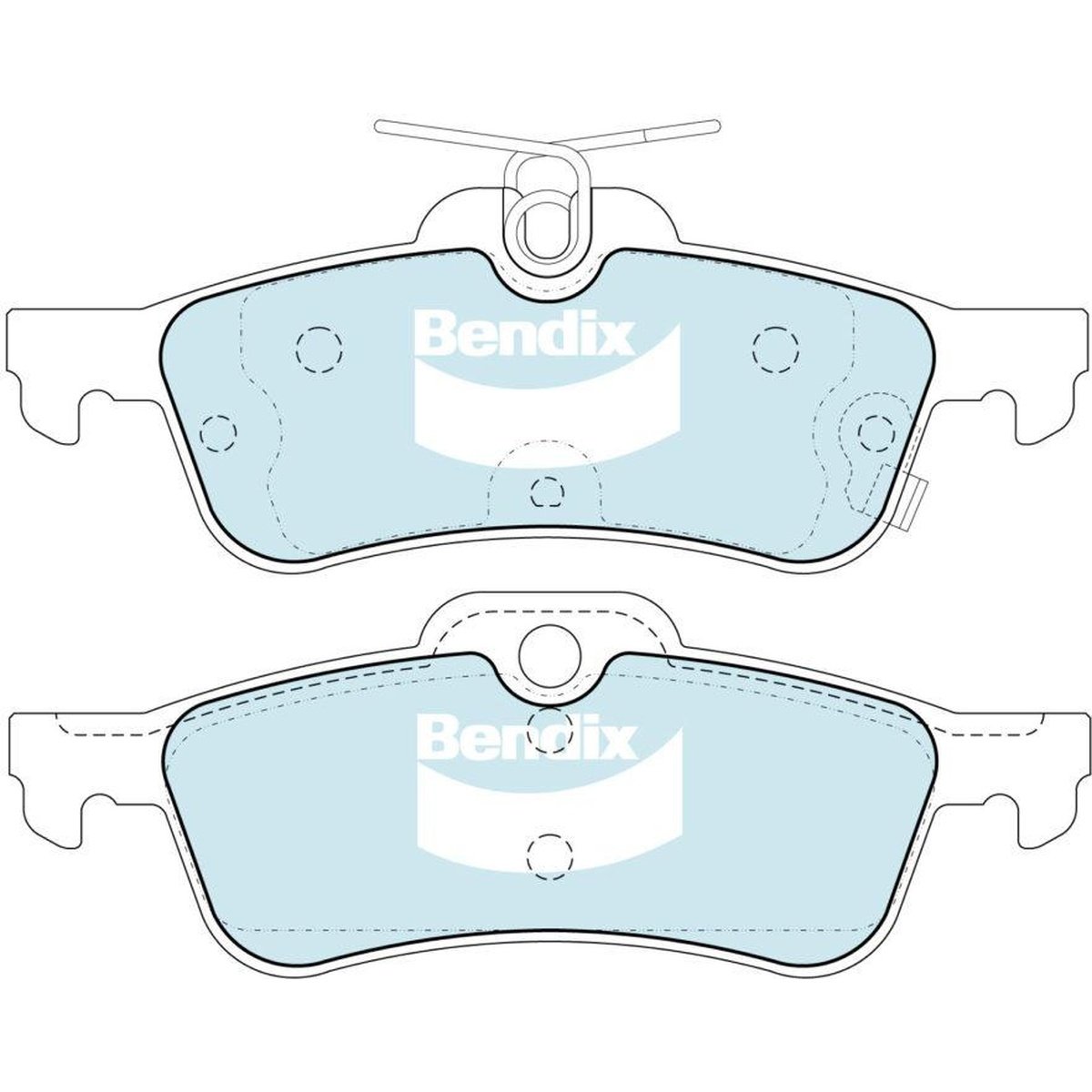 Bendix Protrans Brake Pad Set Rear DB2309 PR