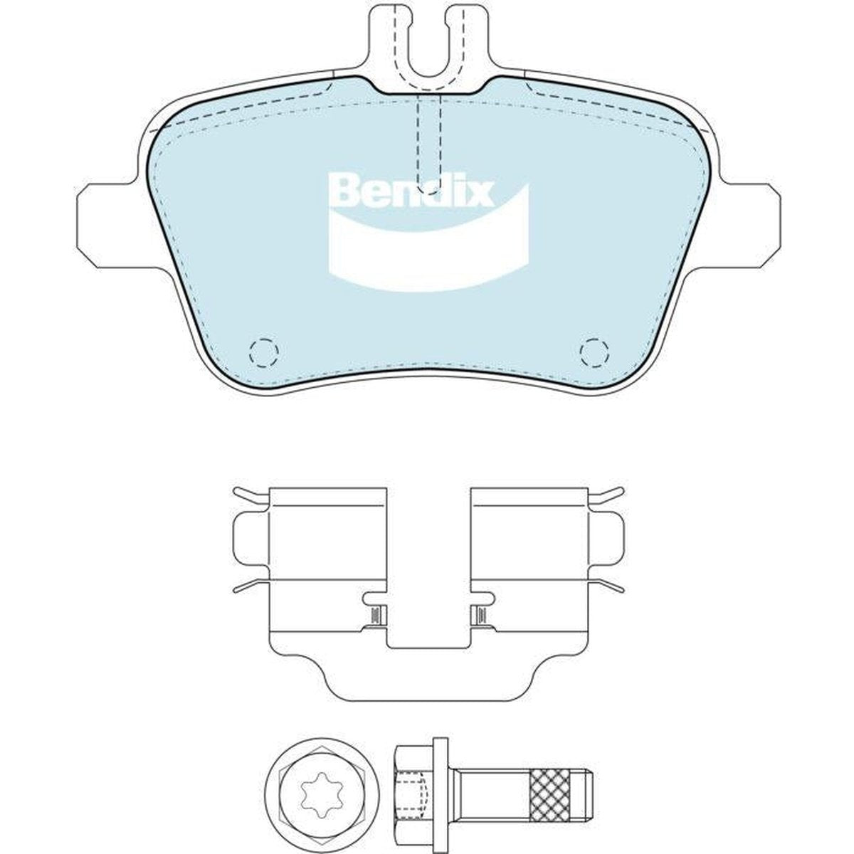 Bendix EURO Brake Pad Set Rear DB2318 EURO+
