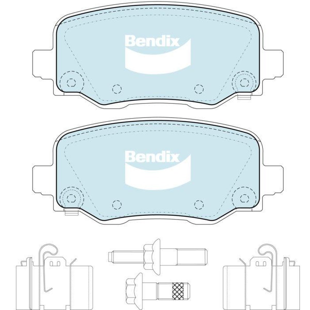 Bendix 4x4 Brake Pad Set Rear DB2338 -4WD