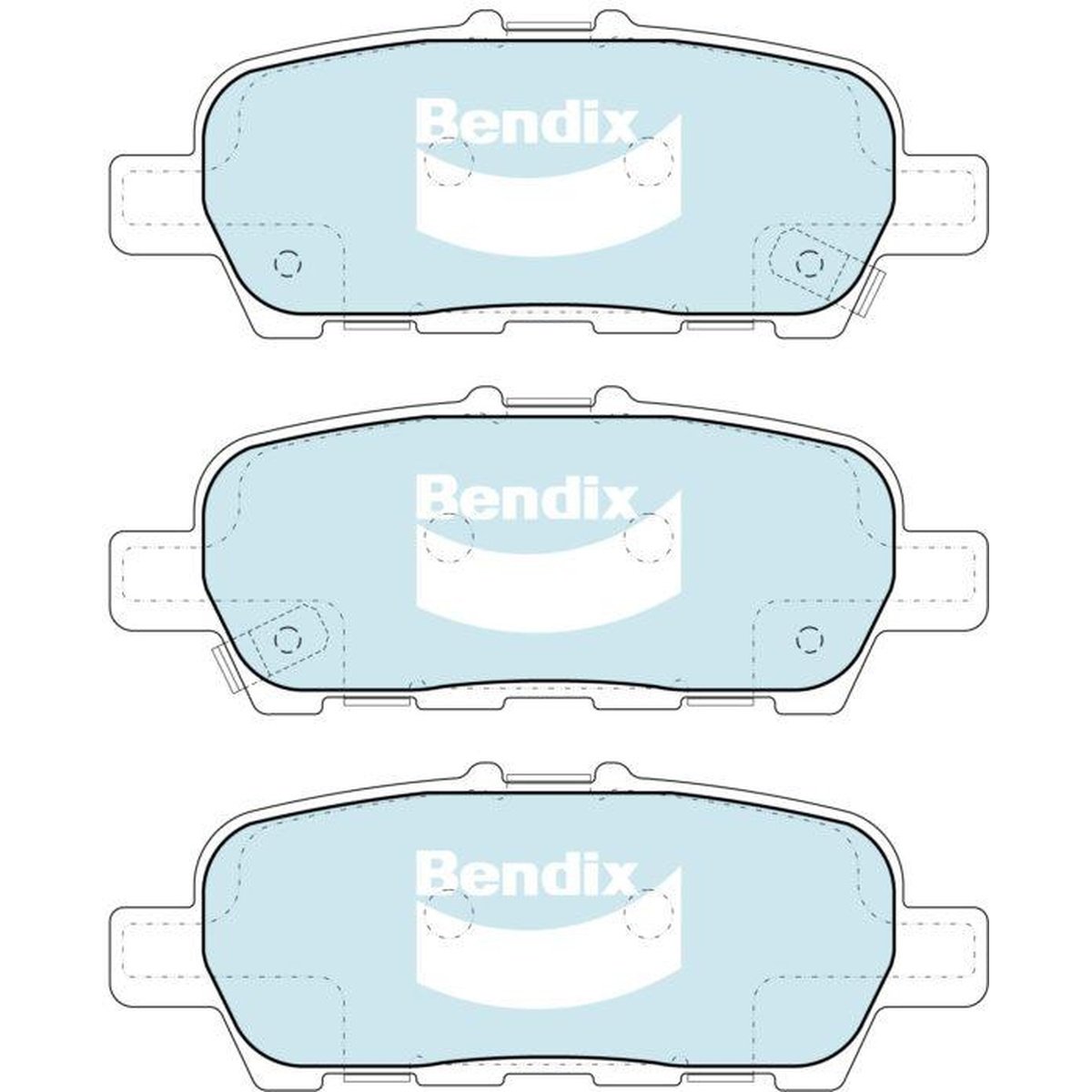 Bendix General CT Brake Pad Set Rear DB2340 GCT