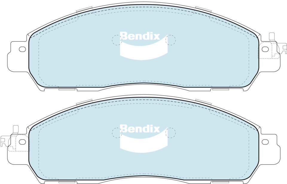 Bendix 4x4 Brake Pad Set Front DB2374 -4WD