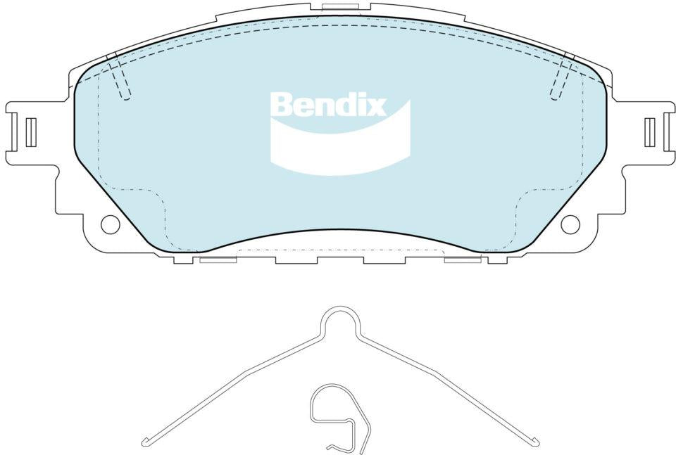 Bendix 4x4 Brake Pad Set Front DB2396 -4WD