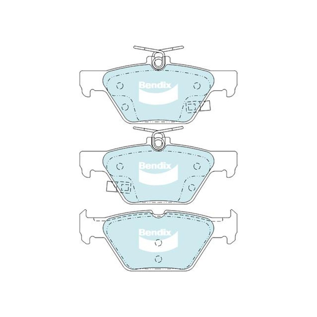 Bendix 4x4 Brake Pad Set Rear DB2398 -4WD