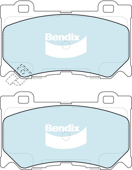 Bendix General CT Brake Pad Set Front DB2400 GCT