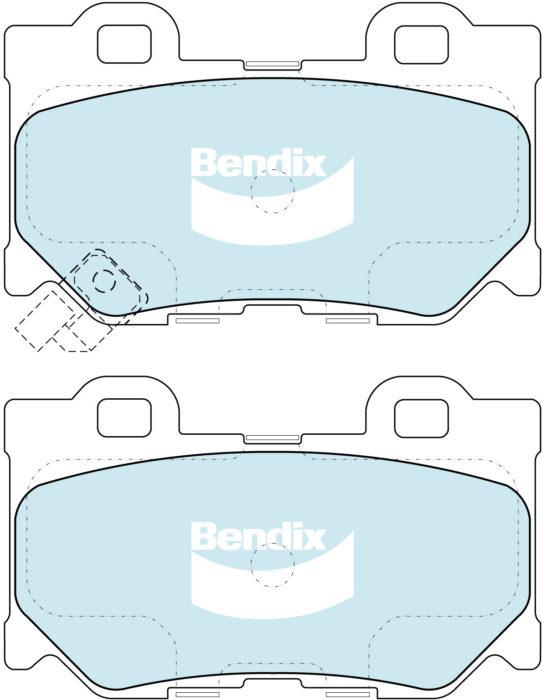 Bendix General CT Brake Pad Set Rear DB2401 GCT