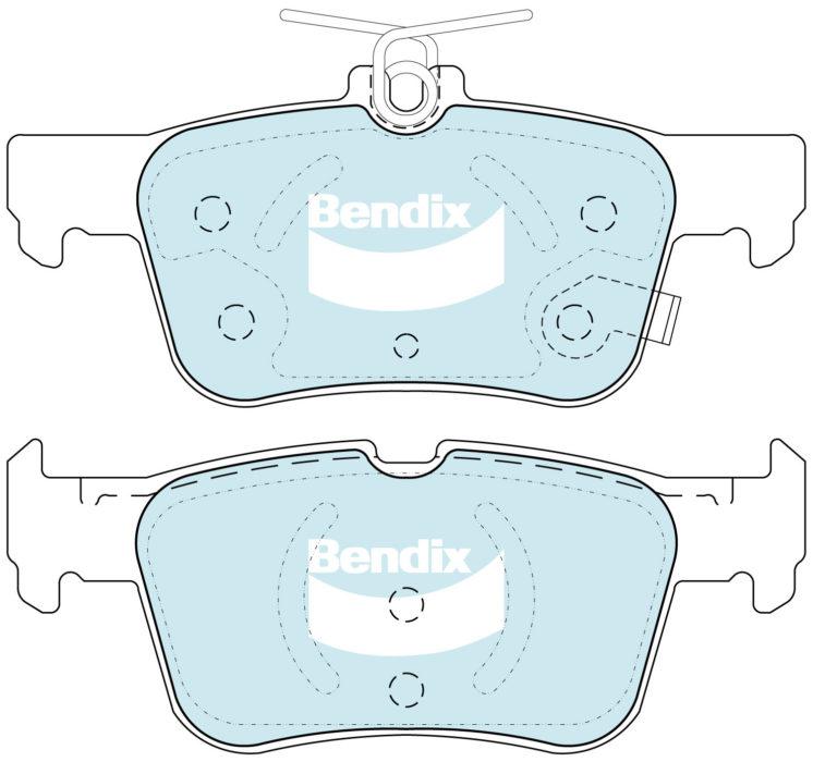 Bendix General CT Brake Pad Set Rear DB2406 GCT
