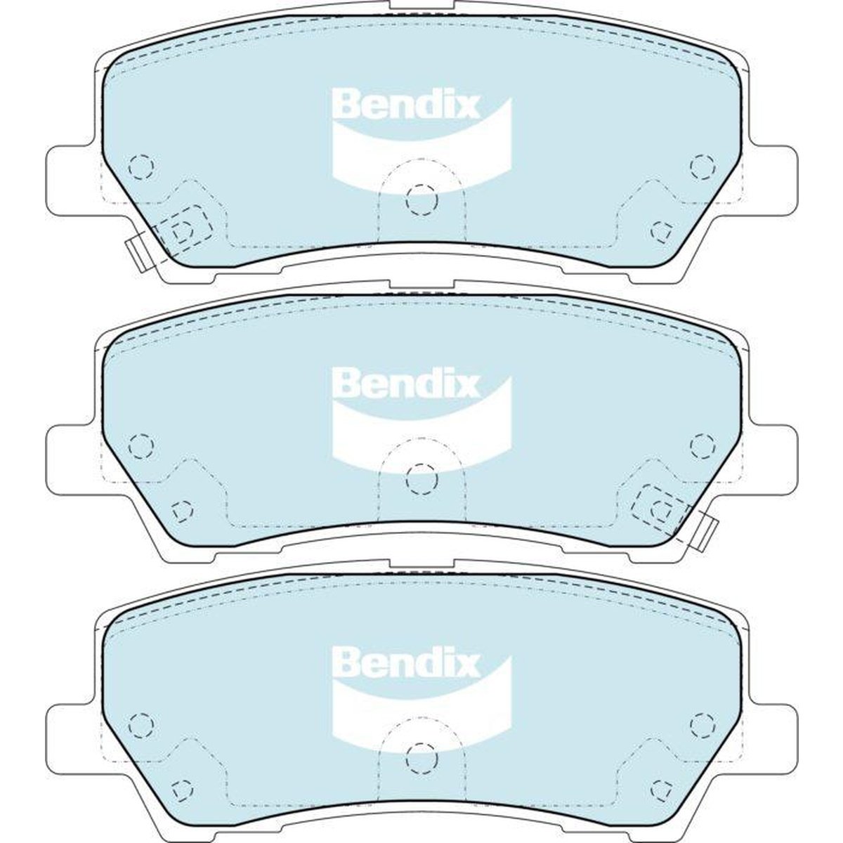 Bendix General CT Brake Pad Set Rear DB2412 GCT