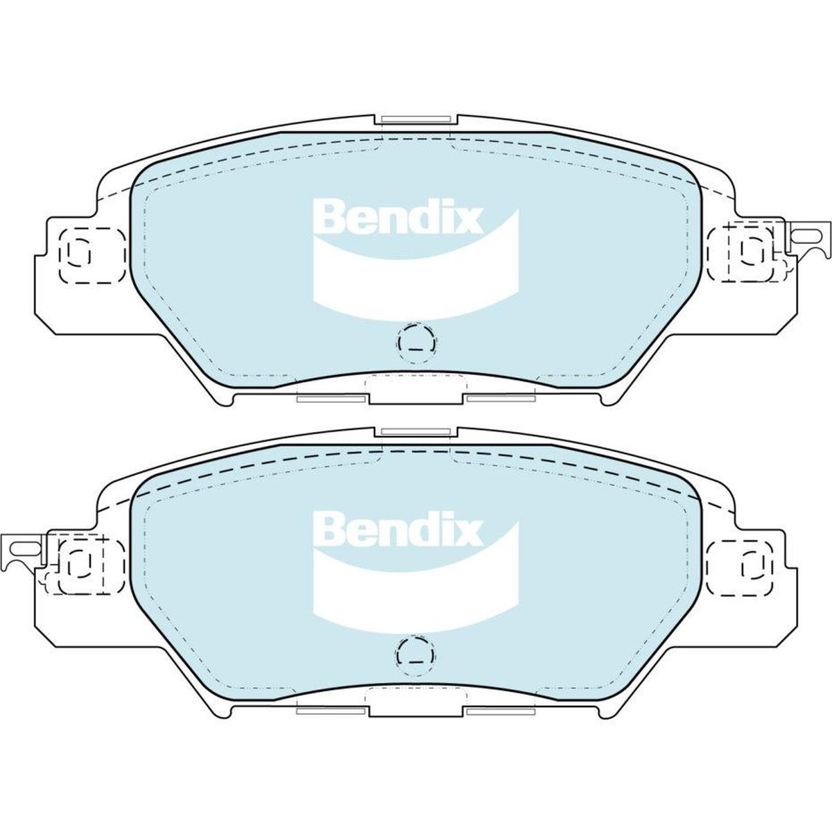 Bendix 4x4 Brake Pad Set Rear DB2414 -4WD