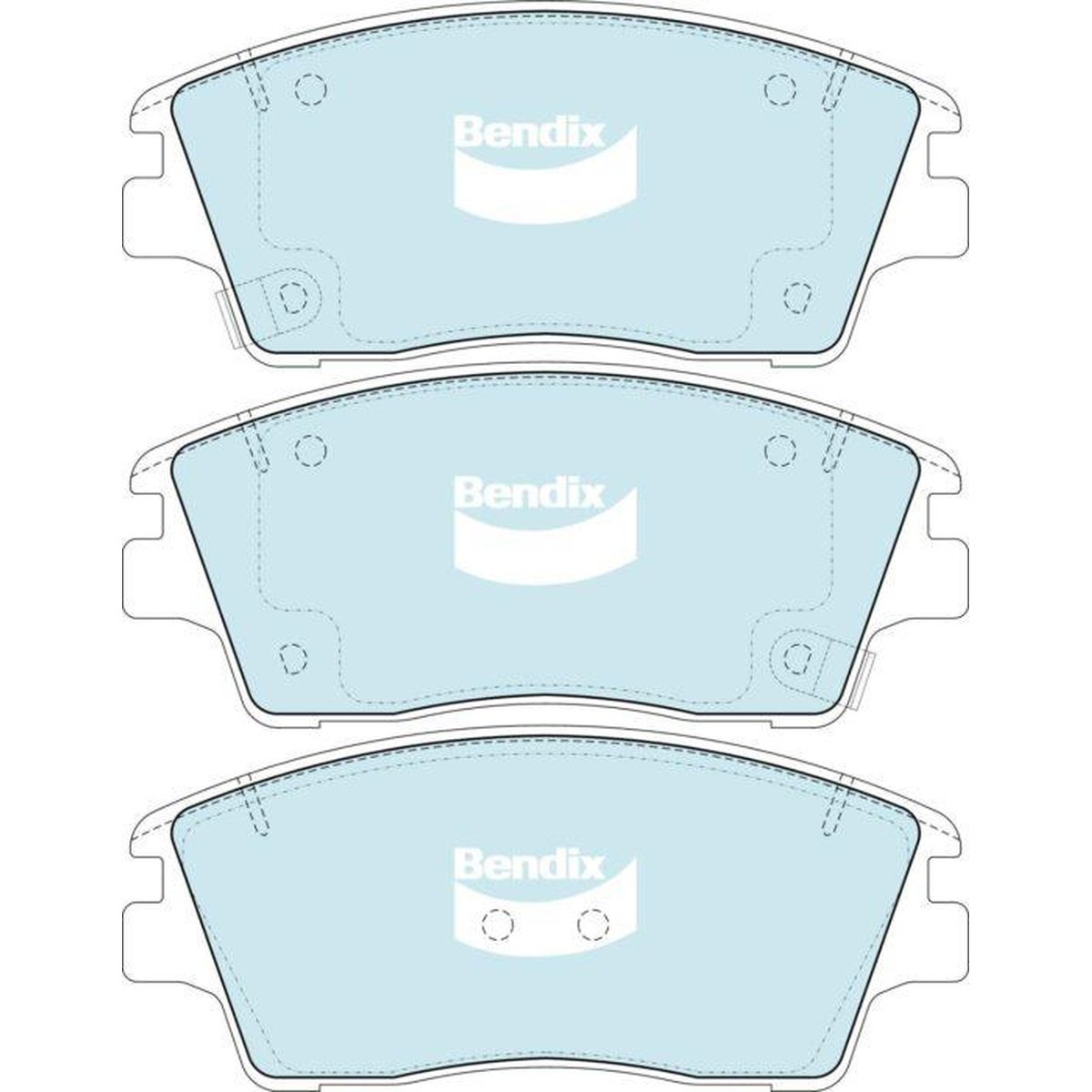 Bendix 4x4 Brake Pad Set Front DB2424 -4WD