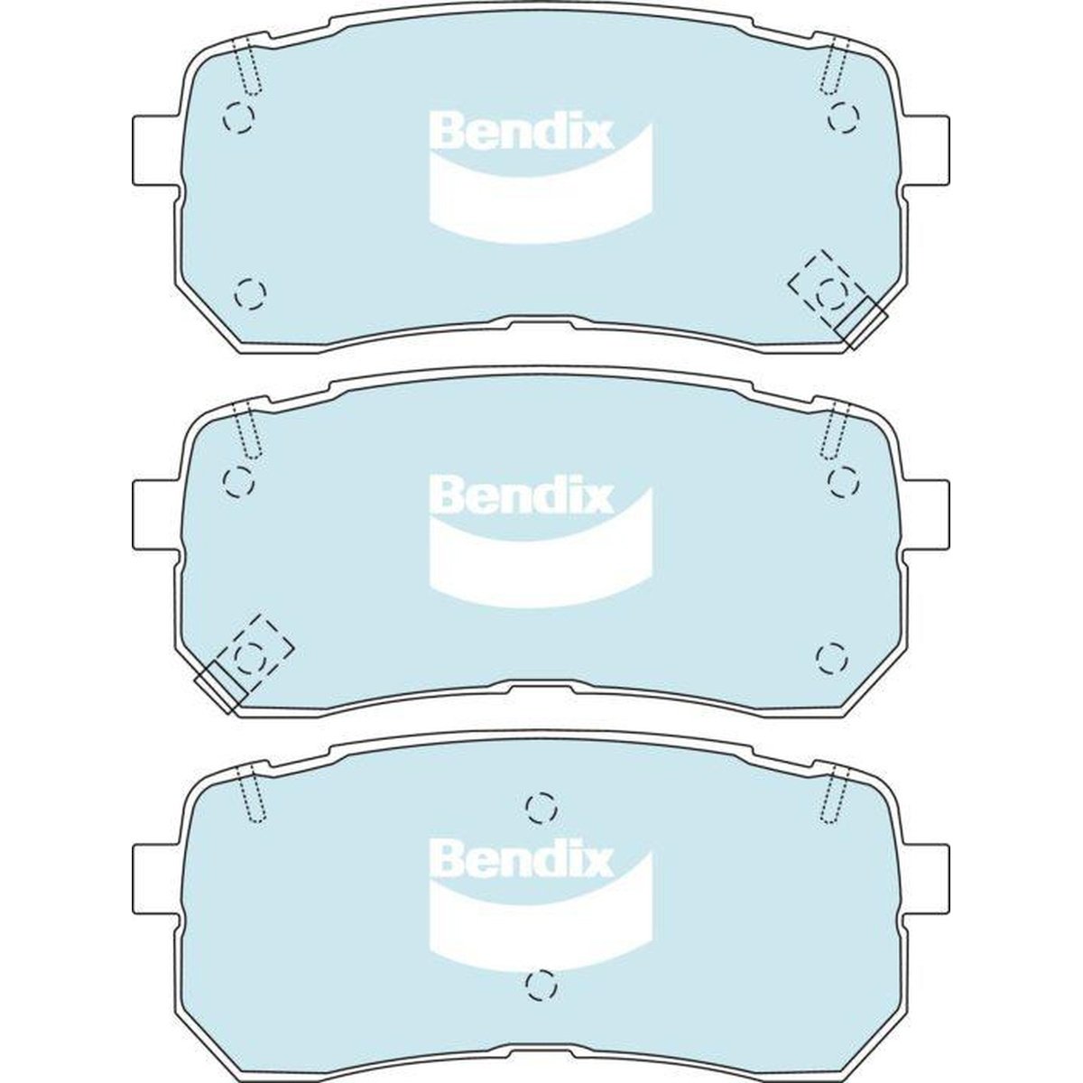 Bendix 4x4 Brake Pad Set Rear DB2447 -4WD