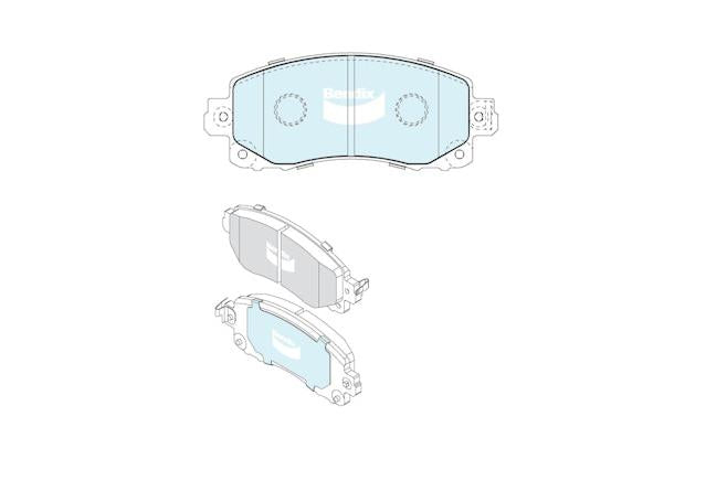 Bendix 4x4 Brake Pad Set Front DB2480 -4WD