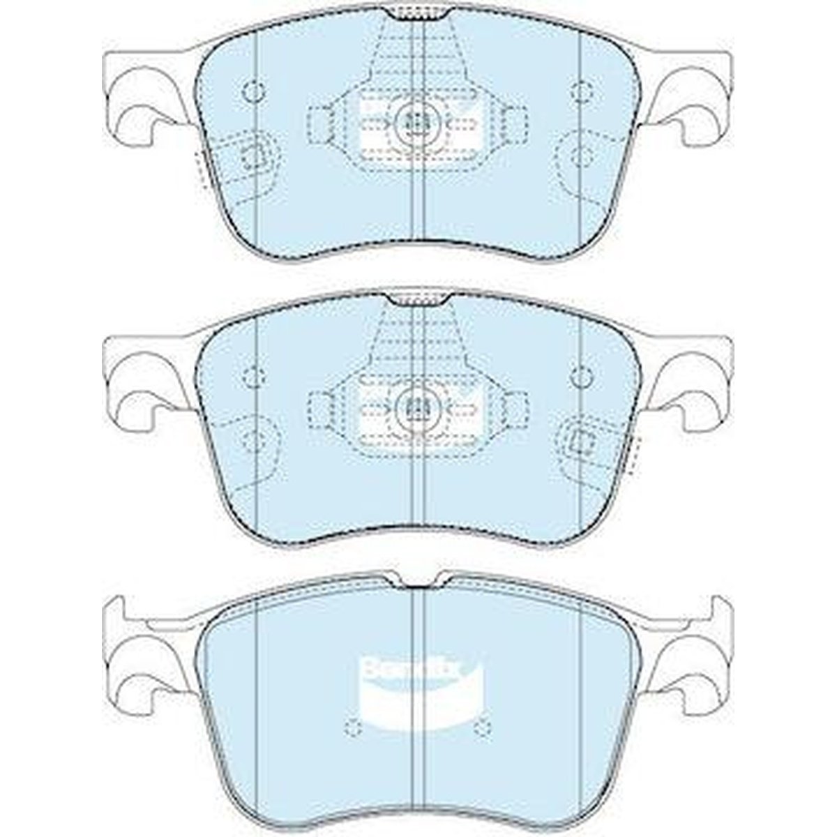 Bendix General CT Brake Pad Set Front DB2557 GCT
