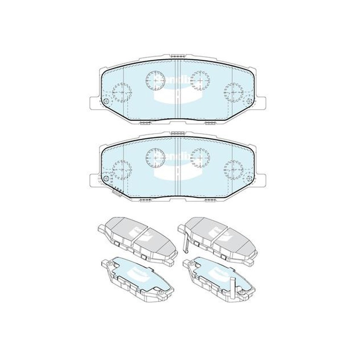 Bendix 4x4 Brake Pad Set Front DB2606 -4WD