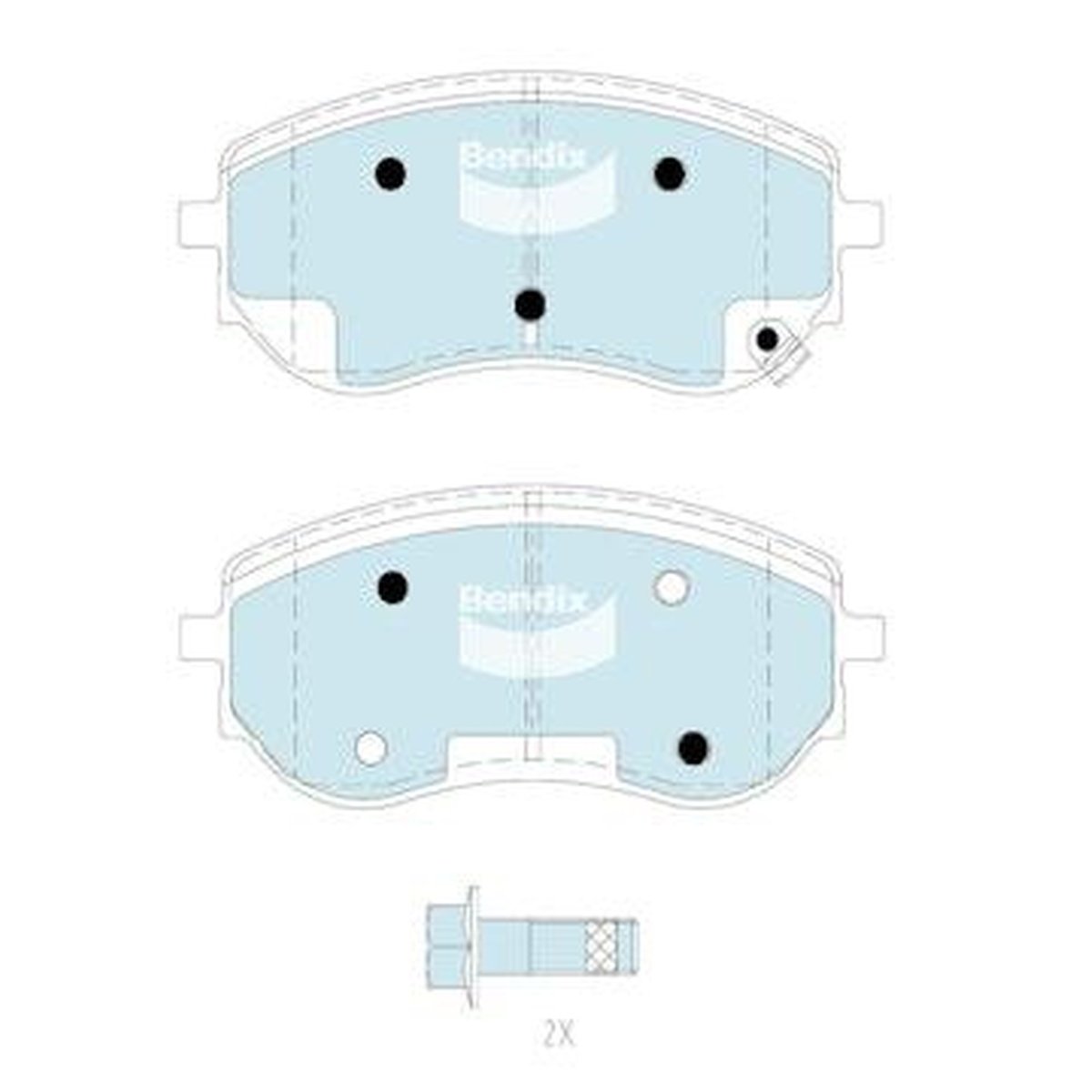 Bendix 4x4 Brake Pad Set DB2616 4WD