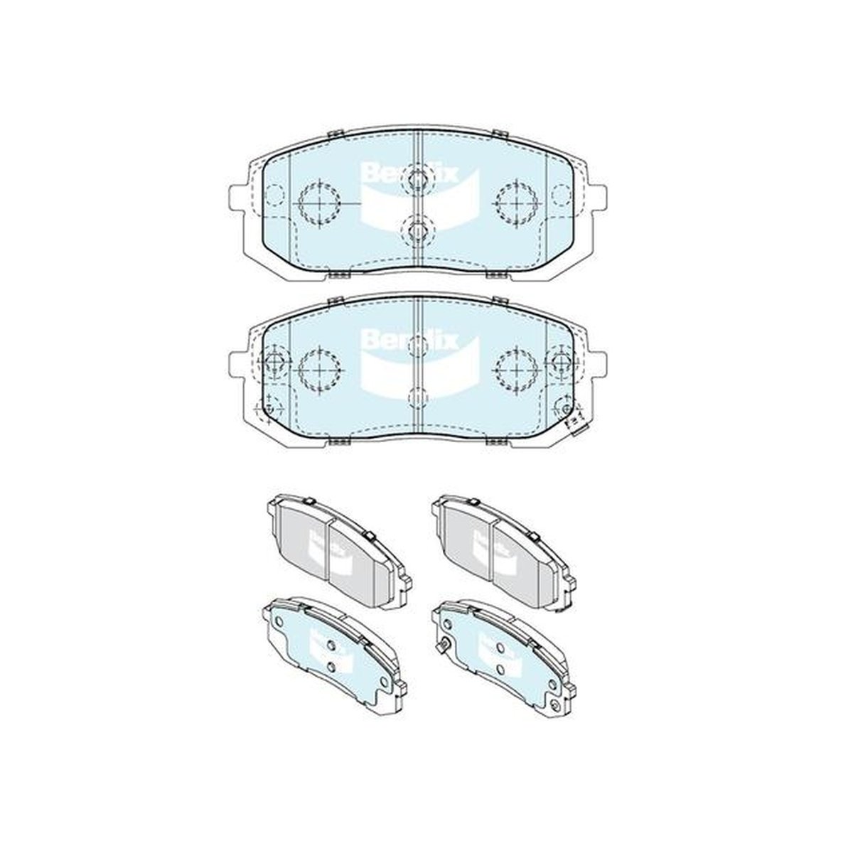 Bendix General CT Brake Pad Set Front DB2664 GCT
