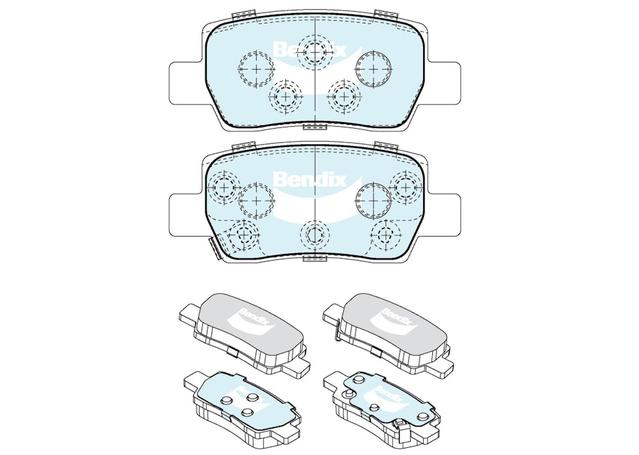 Bendix General CT Brake Pad Set Rear DB2665 GCT