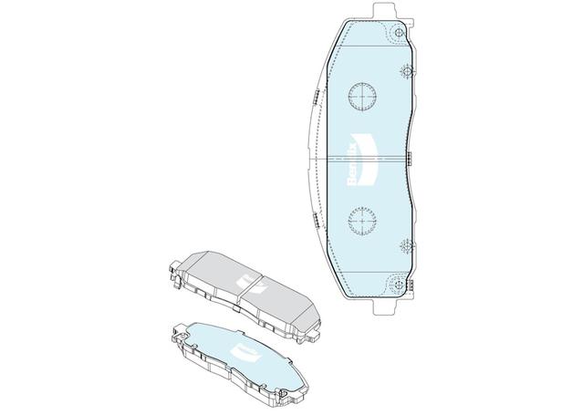 Bendix 4x4 Brake Pad Set Front DB2666 -4WD