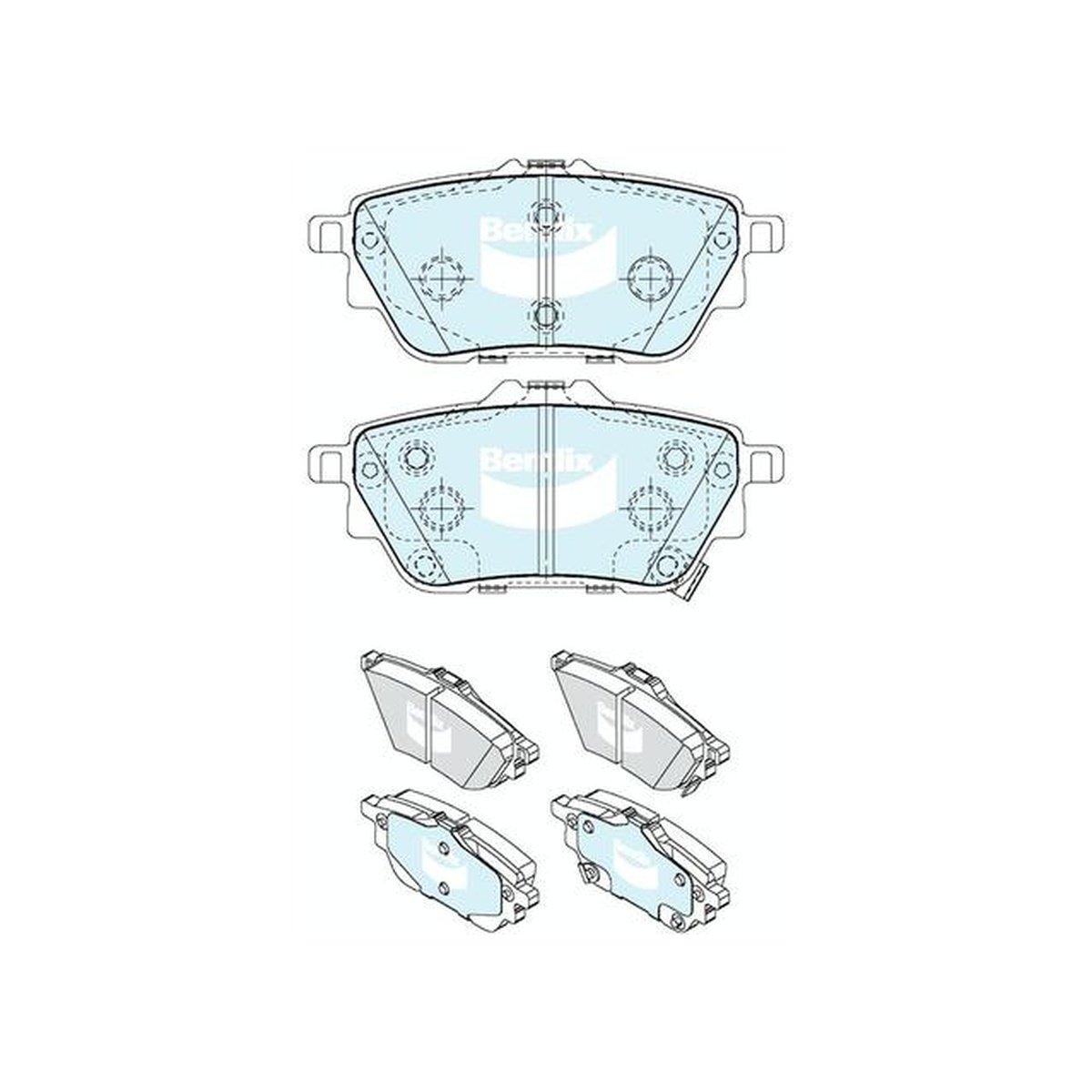 Bendix General CT Brake Pad Set Rear DB2669 GCT