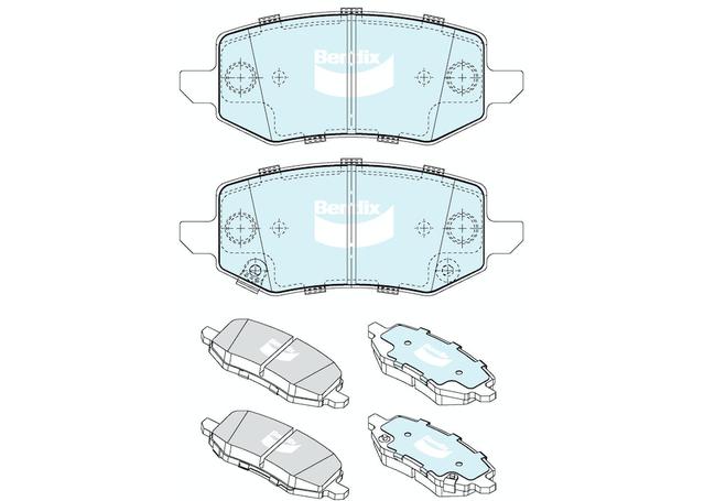 Bendix 4x4 Brake Pad Set Rear DB2688 -4WD