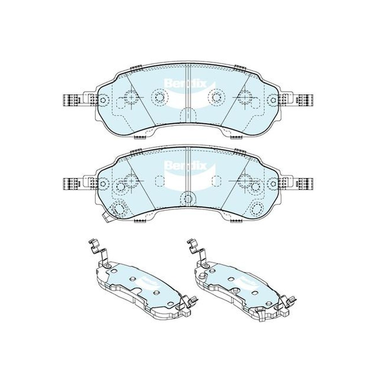 Bendix 4x4 Brake Pad Set Rear DB2689 -4WD
