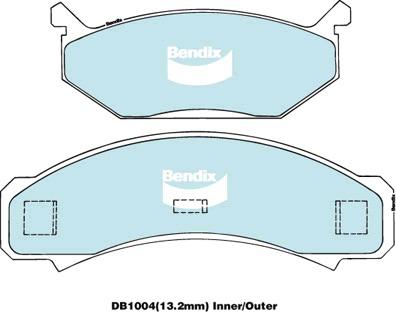 Bendix Heavy Duty Brake Pad Set Front DB1004 HD