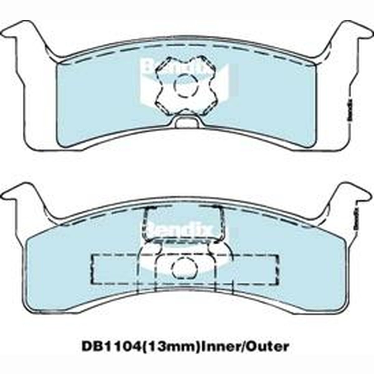 Bendix General CT Brake Pad Set Rear DB1104 GCT