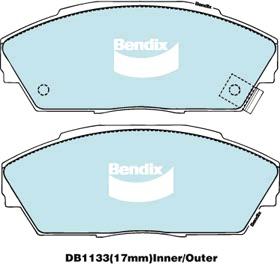 Bendix Heavy Duty Brake Pad Set Front DB1133 HD
