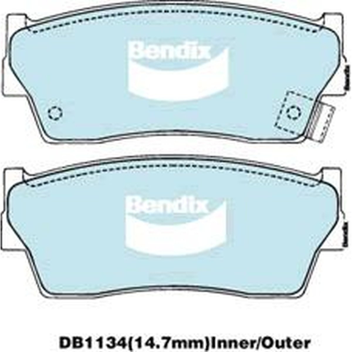 Bendix 4x4 Brake Pad Set Front DB1134 -4WD